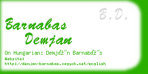 barnabas demjan business card